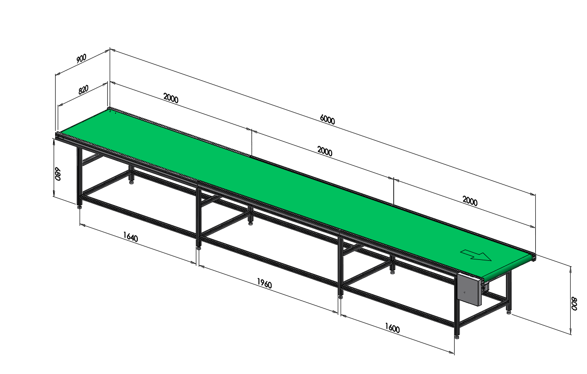 6米輸送機(jī)流水線皮帶線